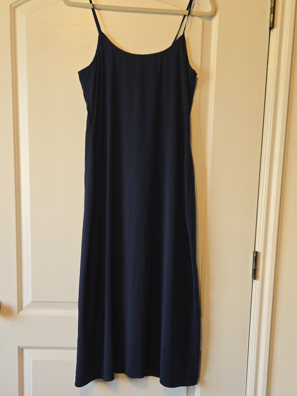 Ulla Johnson Navy Silk-Blend Slip Dress with Spaghetti Straps Size 2